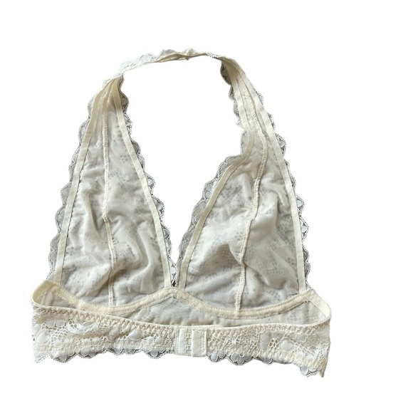 Women’s Intimately Free People Ivory Lace Halter Bralette Bra Size XS TP - Picture 3 of 4
